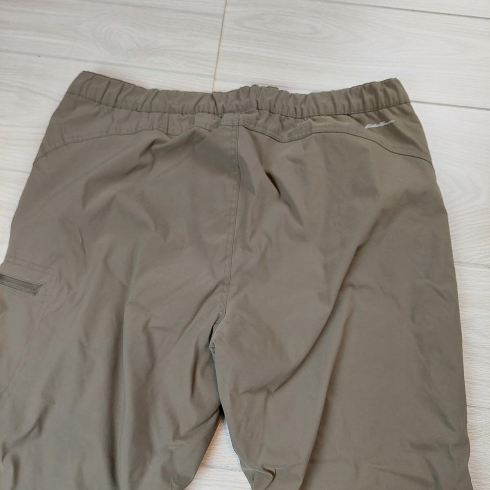 Eddie Bauer Fleece Lined Pants Womens XL Olive Green Straight Leg Outdoor Hiking - Picture 4 of 11